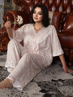 Plus Size Women's Pajama Set - Multicolor