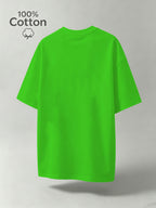 New Summer Cartoon Men's Casual Sport Fitness Pure Cotton Short-Sleeve Shirt, Moisture-Wicking and Sweat-Absorbing, Comfortable for Casual Streetwear and Outdoor Sports Fitness - Fluorescent Green