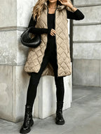 Women'S Casual Vest Jacket - Khaki