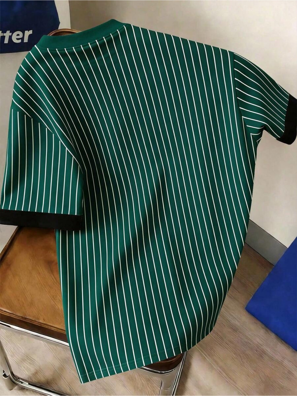 Men'S Casual Striped Cuff Patchwork Round Neck Summer T-Shirt, Comfortable And Breathable [Printed Design - Not Textured] - Mixed Color 1