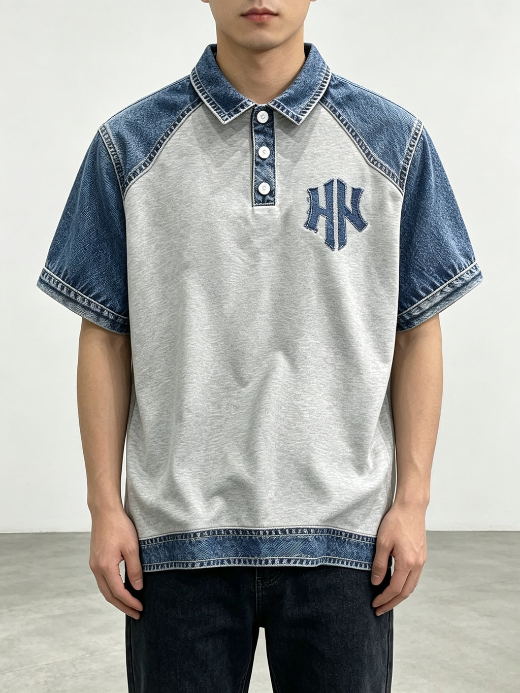 Digital Print - 1pc Men'S Letter Print Short Sleeve Polo Shirt, Trendy Color-Block Design, Digital Printing Technique, Suitable for Daily Commute And Outdoor Activities, Ideal for Spring/Summer Casual Wear, Elastic Fabric - Mixed colors