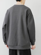 Shulei Water OBM Spring New Men'S Fashion Sweatshirt Round Neck Men'S Pullover Men'S Clothing Men'S Casual Athletic Wear - Dark Gray