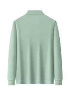 2026 New Fit Easy Premium Skin-Friendly Durable Casual Business Wear Men'S Long Sleeve POLO Shirt - Light Green