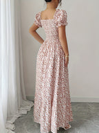 Fashion Elegant Lace-Up Cable Midi Dress Women'S 704 - Multicolor