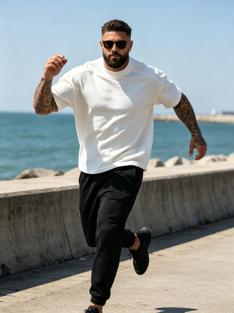 3pcs Set New Men'S Top Fashion Athletic Short Sleeve Spring Summer Summer Casual Comfortable Breathable Soft Trendy Easy Premium All-Match Refreshing - Mixed Color 3