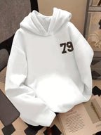 Fashion Printed Hoodie - Unisex Autumn/Winter Casual Streetwear Pullover, Soft -Lined Sweatshirt, Classic Design - White