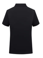 PARIS Pattern Print - Premium Men'S Classic Fashion Sport Casual Solid Color Short Sleeve Polo Shirt, Stylish And Breathable, Quick-Dry And Moisture-Wicking, Soft And Skin-Friendly, Multifunctional Polo Shirt Designed for Men - Black