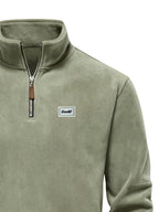 5pcs Men'S Quarter Zip Henley Shirts | Casual Stand Collar, Slight Stretch Fabric, Solid Color, Perfect For Fall/Winter - Mint Green+Gray Blue+Red Brown+Apricot+Gray