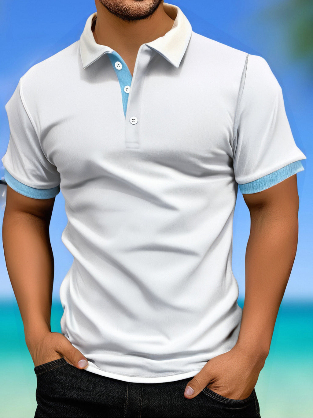 Men'S Quick-Dry Breathable Golf Polo Shirt | Premium Comfort, Suitable for Casual And Formal Occasions, Regular Fit, Short Sleeve, Solid Color - Mixed Color 1