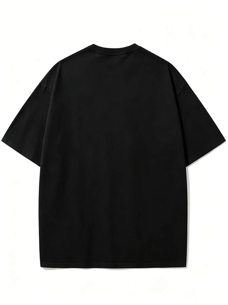 Warner Exclusive, Vintage Street Style Classic Superman "S" Logo Print Design, Men's Summer Basic Daily Casual Short-Sleeve T-Shirt, Suitable for Outdoor Wear, Fitness, Office, and Daily Outfits, an Essential Item for a Basic Wardrobe - Black