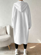 Women'S Fashion Color-Block Jacket Zipper Coat, Floral Letter Pattern Print - White