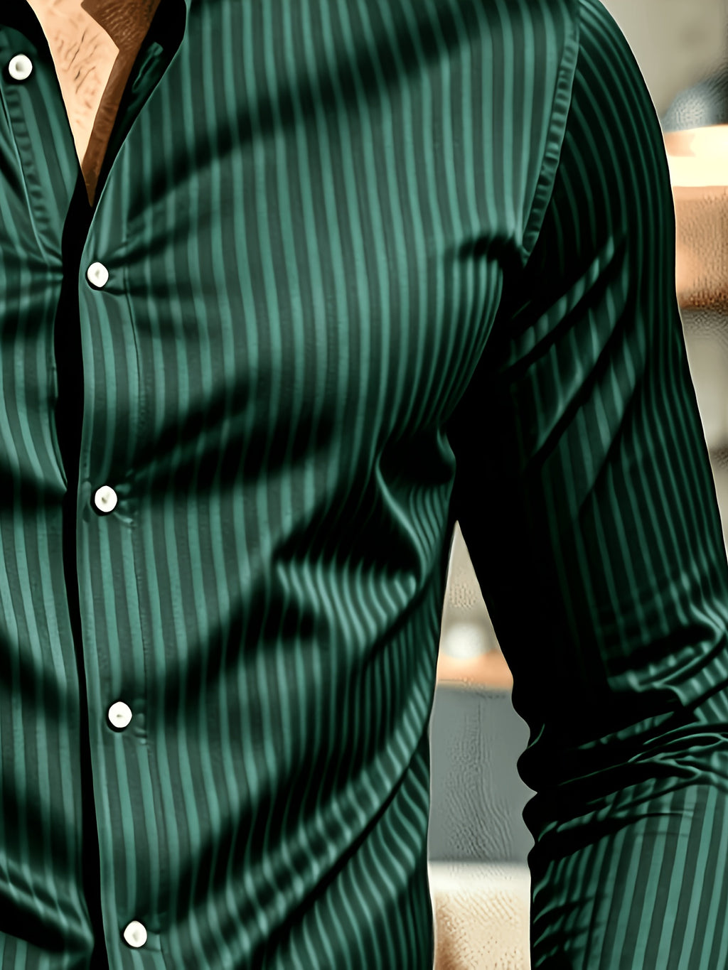 Vintage Money Suit Men'S Pinstripe Shirt - Navy Style, Button-Up Collar Suitable for Business, Office, And Casual Wear, Machine Washable - Shirt with Vertical Stripes, Regular Fit, Long Sleeve, Button-Up Shirt - Mixed Color 3