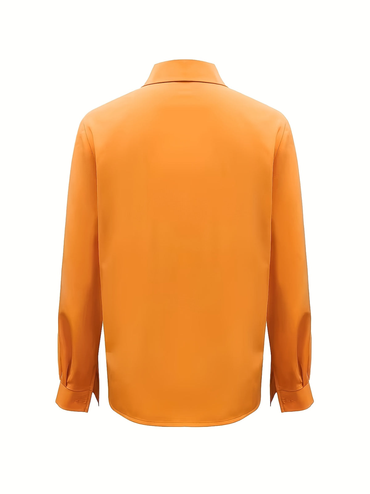 Elegant Off-Shoulder Color-Blocked Tie Long-Sleeve Blouse for Women'S Commuting: Spring Outfit Ideas, Summer Wardrobe - Orange-Red