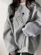 Loose-fitting Heavyweight Minimalist Niche Long-sleeve Fashion Casual Top - 1.5 Gray