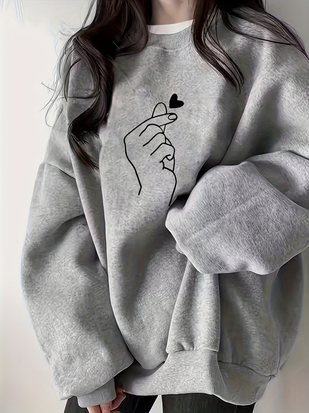Loose-fitting Heavyweight Minimalist Niche Long-sleeve Fashion Casual Top - 1.5 Gray