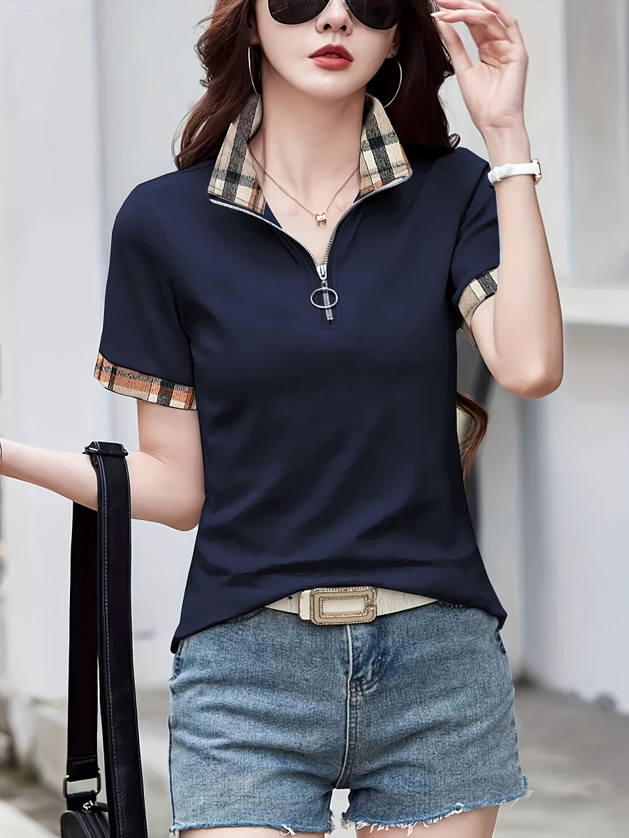 Women'S Fashion Casual Top - Navy Color