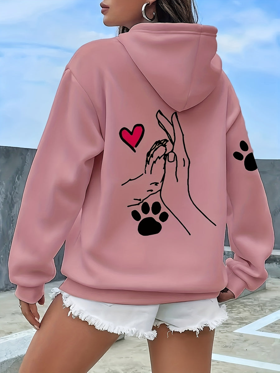 Women'S Fashion Hoodie - Peach