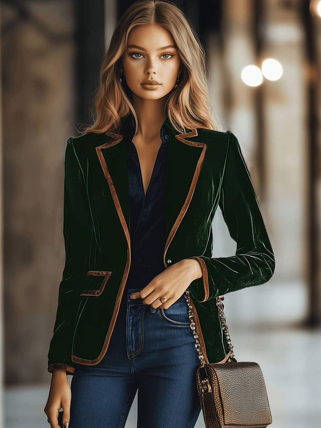 Corduroy Suit Jacket - Dark Green