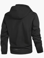 Spring and Autumn Outdoor Adventure Men's Windproof Sportswear, Wear-Resistant Wind-Resistant Jacket, Urban Cycling, Mountain Climbing, Hiking Zipper Outerwear Winter Clothes for Men - Black