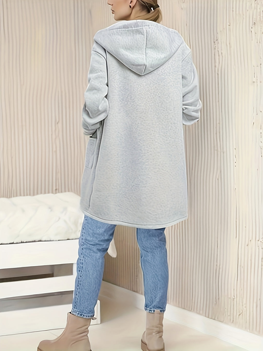 Women'S Casual Jacket EA6600 - Light Grey