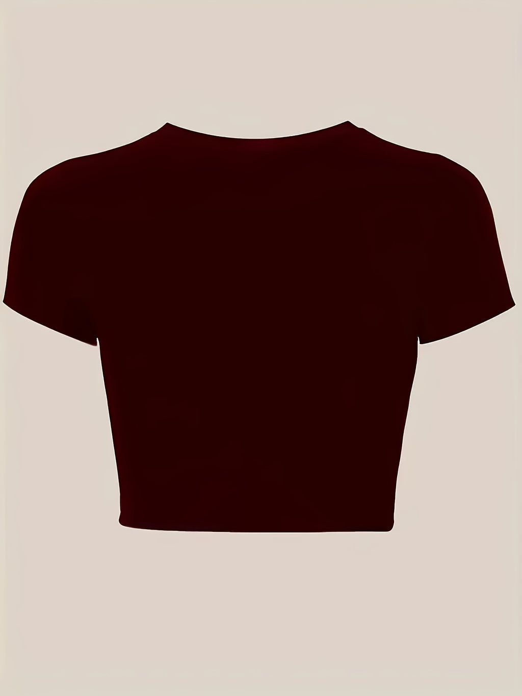 Women'S Fitted Stretch T-Shirt - Casual Basic Top, Comfortable Elastic Fit, All-Season Casual And Formal Wear - Machine Washable. Essential Daily T-Shirt, Versatile Clothing, Fashionable Design, Comfortable Wear, Office Attire, Easy Style - Brick Red