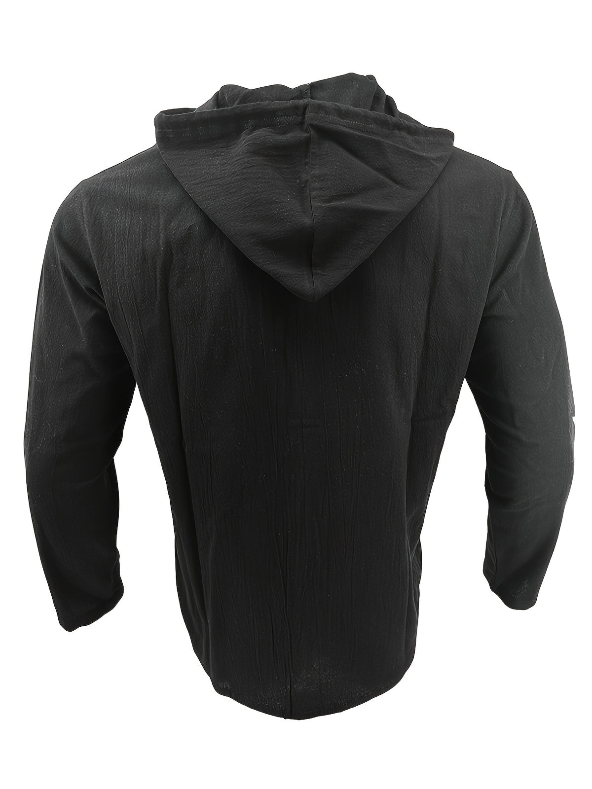Men'S Spring And Autumn Fashion Versatile Casual Long-Sleeved Shirt, Light, Comfortable And Breathable Linen And Solid Color Shirt, New Season - Black