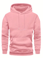 Men's Street-Style Cool Gradient Bear Symbol Hooded Sweatshirt, Featuring a Graffiti Bear Personality Print, Embodying American Street Fashion Culture, an Exclusive Item for Trendsetters! This Men's Hooded Sweatshirt Is Made from Selected - pink