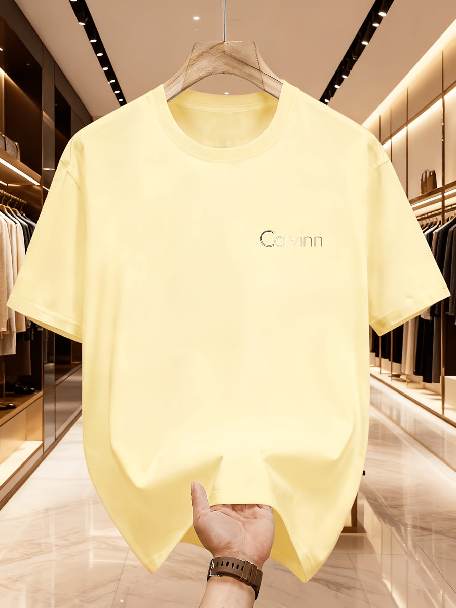 Men'S heavy-weight T-shirt - Yellowish-brown