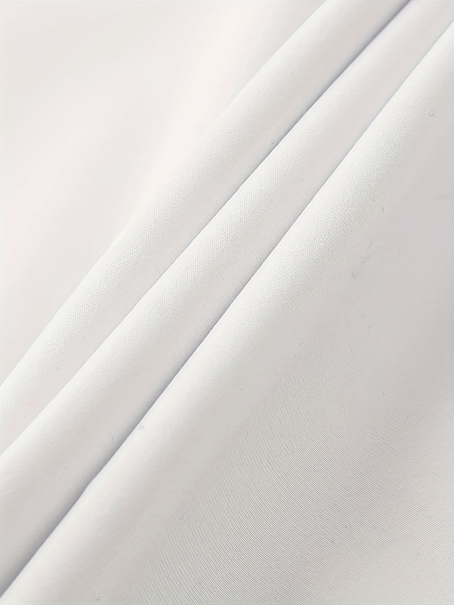 1pc Solid Color Women's Tennis Dress, Golf Casual Sports Skirt Gym Activewear - White