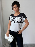 Style + Women's Elegant Commuter Floral Top YY0328720 - White