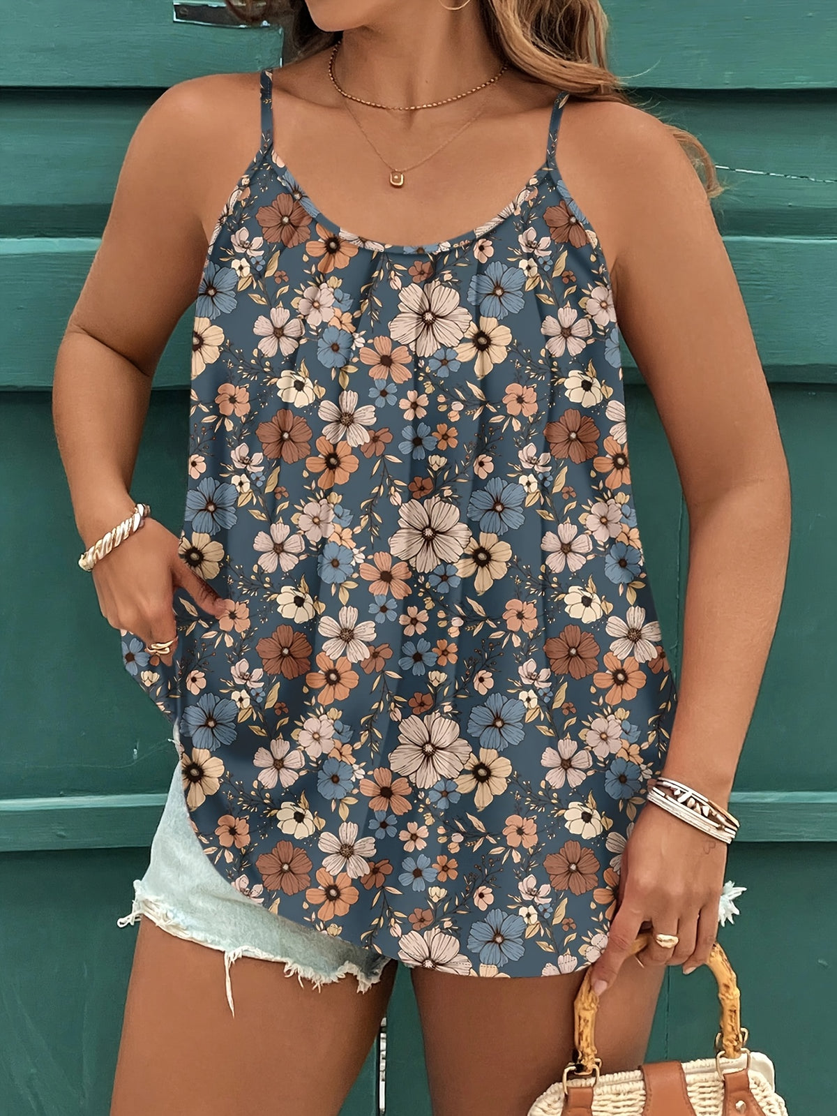 Women's Casual Fashion Tank Top - Sky Blue