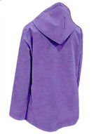 Women's Hooded Autumn/Winter Trench Coat - Purple
