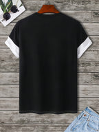 Men'S Color-Blocked T-Shirt Made of 100%, 180G, Featuring Solid Short Sleeves. Ideal for Summer And Suitable for All Seasons, This High-Quality, Comfortable, And Well-Fitting Casual Sportswear Is Factory-Made for Men - Mixed Color 2