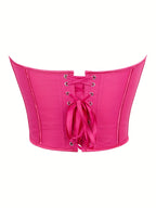 Sexy Women's Strapless Mesh Top, Breathable Double-Layer Frosted Texture, Women's Sexy Court-Style Corset Top - Mixed colors