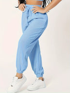 Casual Fashion Elegant Tapered Women'S Long Pants - Light Blue