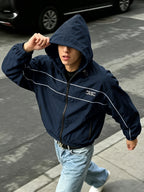 Men'S New Top Jacket All-Match Trendy Comfortable Outdoor Sports Travel High Street Fashion Easy Good-Looking Loose Jacket - Deep Blue