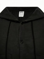 2026 European Style New Men'S Classic Versatile Comfortable Daily Office Commute Date Fashion Trendy Outdoor Sports Outing Travel Versatile Comfortable Hooded Shirt - Black