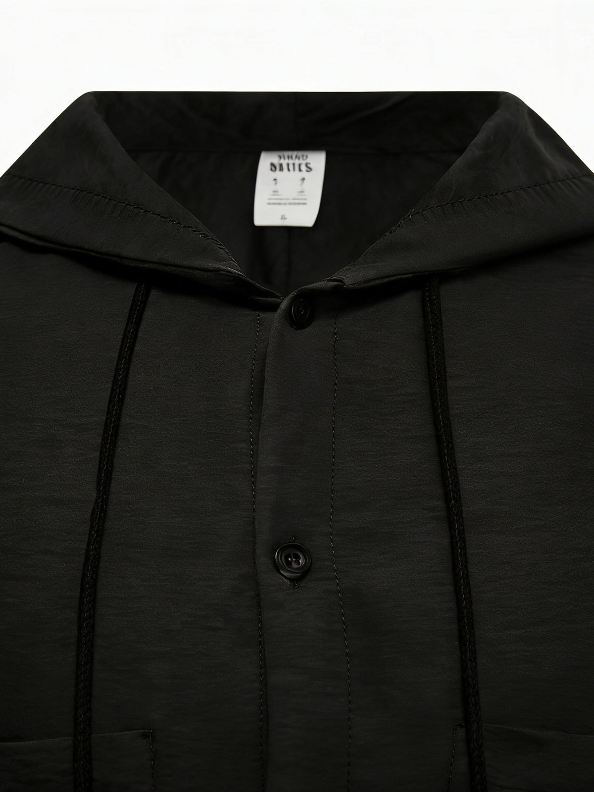 2026 European Style New Men'S Classic Versatile Comfortable Daily Office Commute Date Fashion Trendy Outdoor Sports Outing Travel Versatile Comfortable Hooded Shirt - Black