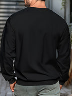 Unisex Trendy Creative BROOKLYN Print Crewneck Sweatshirt, an Excellent Choice for Gifting - Black