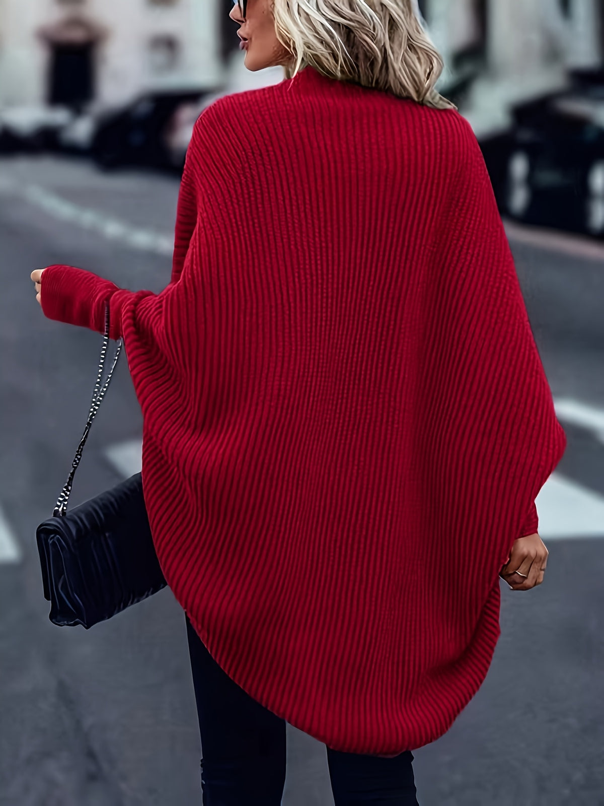 New Autumn And Winter Collection of Popular Casual Fashion Loose And Easy Versatile Elegant Retro Long-Sleeve Shawl Women'S Cardigan Top - Brick Red