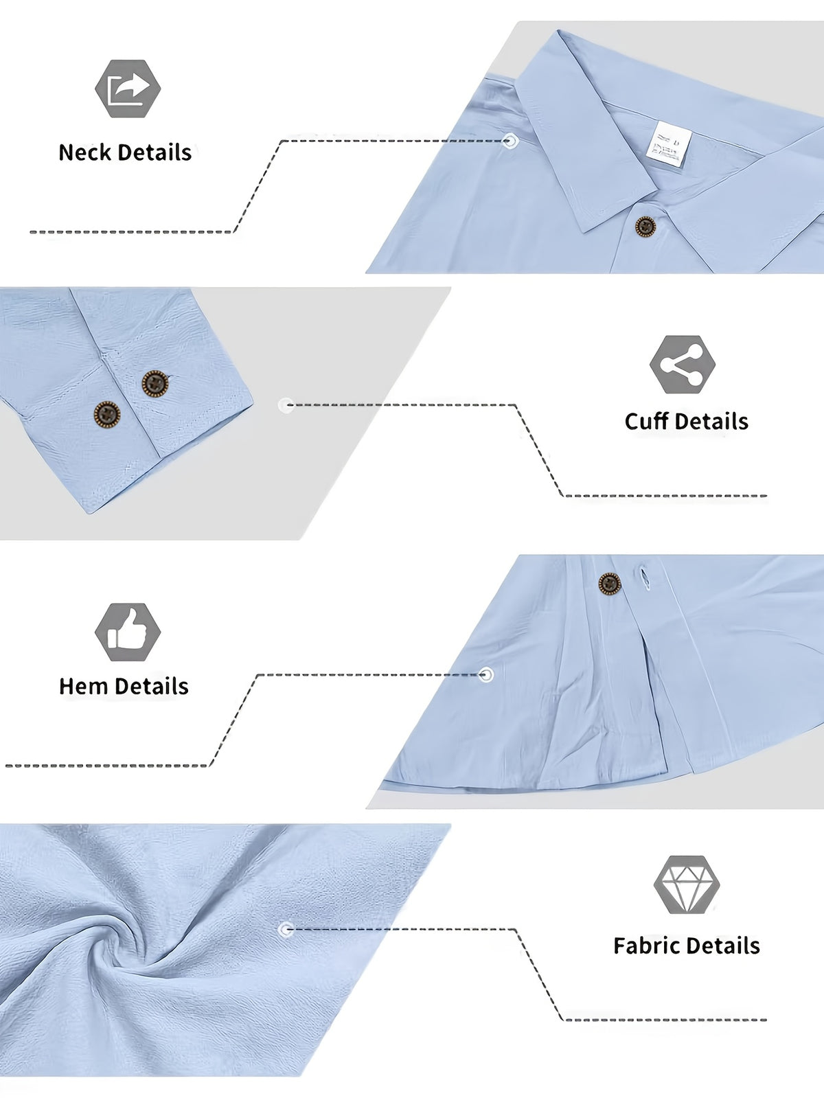 Spring/Autumn Men'S Henley Shirt Linen Long Sleeve, Comfortable And Breathable Fabric, Suitable for Daily Outings, Outdoor Sports, Travel, And Vacation, Lightweight And Breathable Regular Fit with Chest Pocket And Buttoned Cuffs, Ideal for Beach - Sky Blue