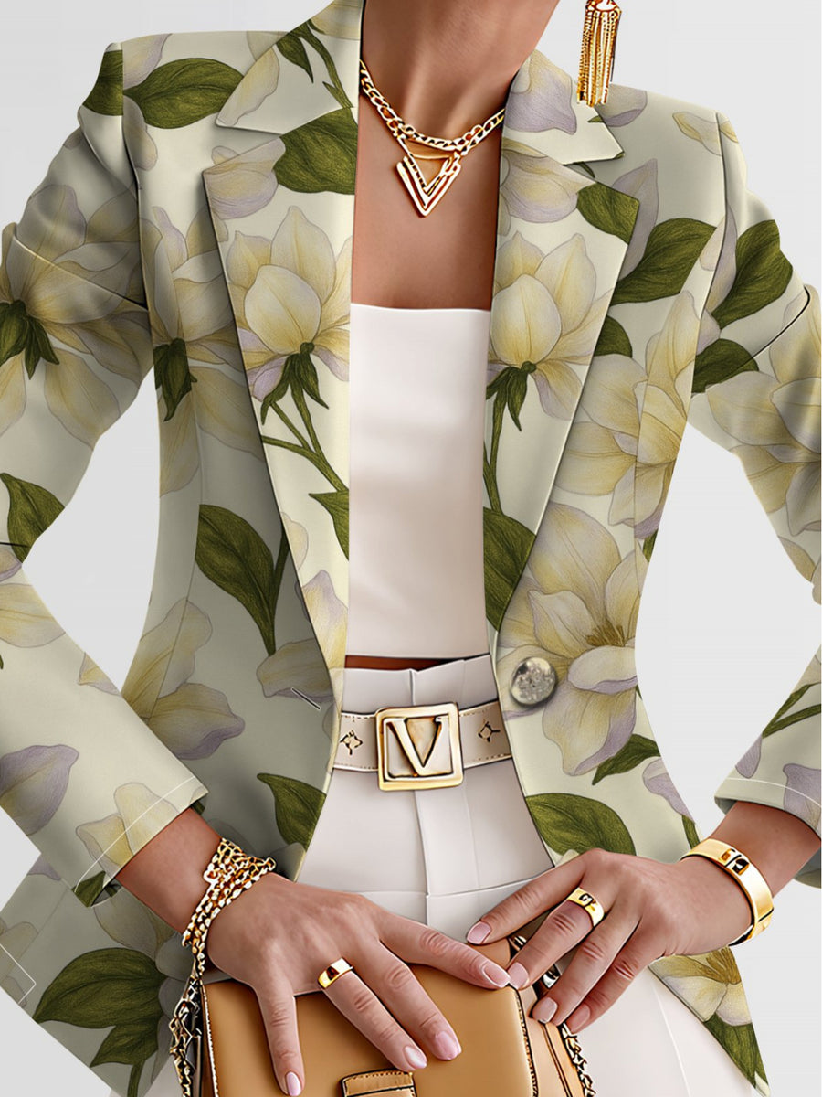 Autumn Women'S Fashion, Outdoor Travel, Personalized Clothing, Exquisite Patterns, Women'S Tops, Floral Geometric Pattern Prints, Elegant Women'S Autumn Skirts, Exquisite Women'S Suit Jackets - Mixed colors