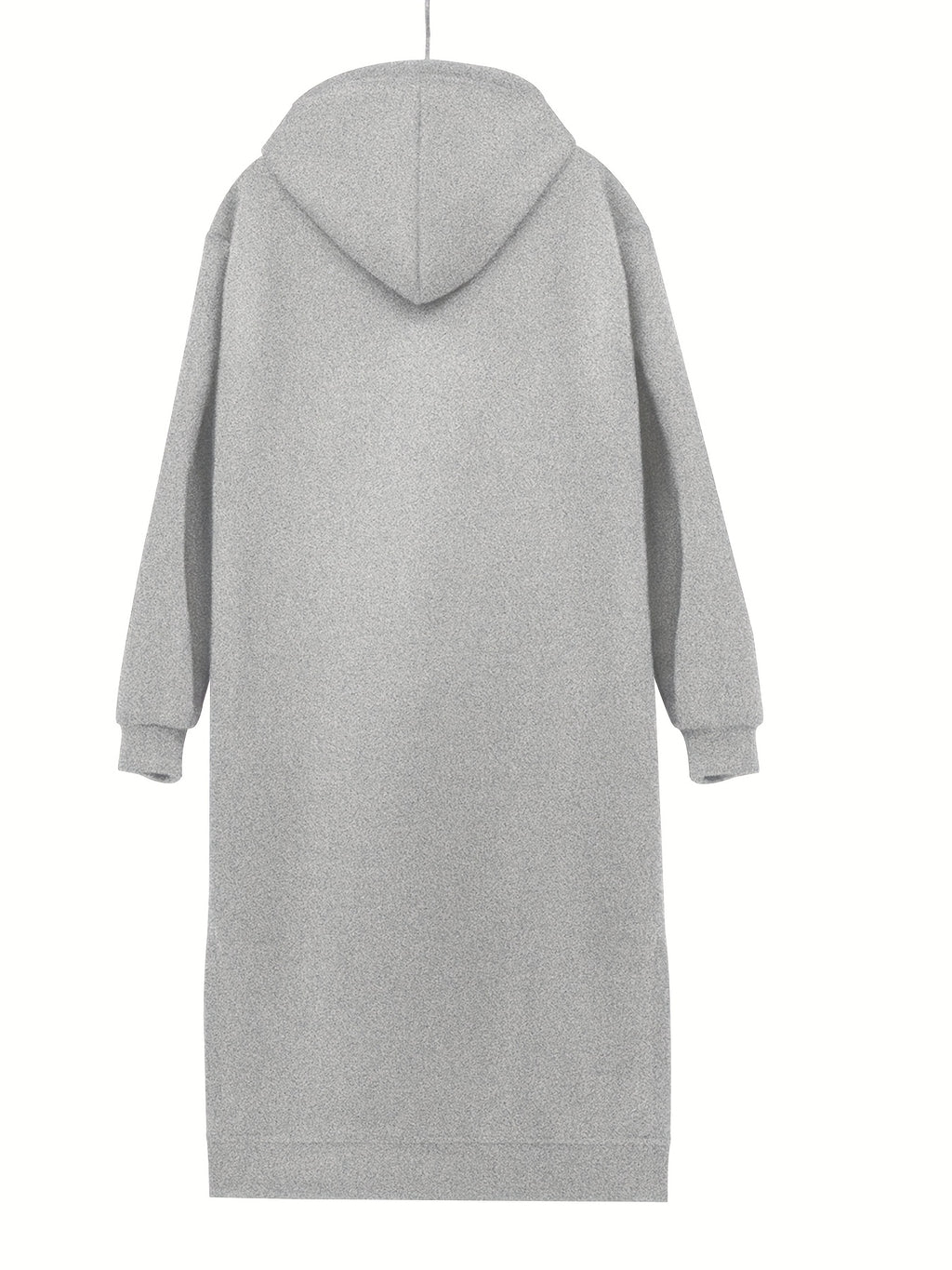 Women's Pullover Hoodie Dress for Autumn and Winter - Grey