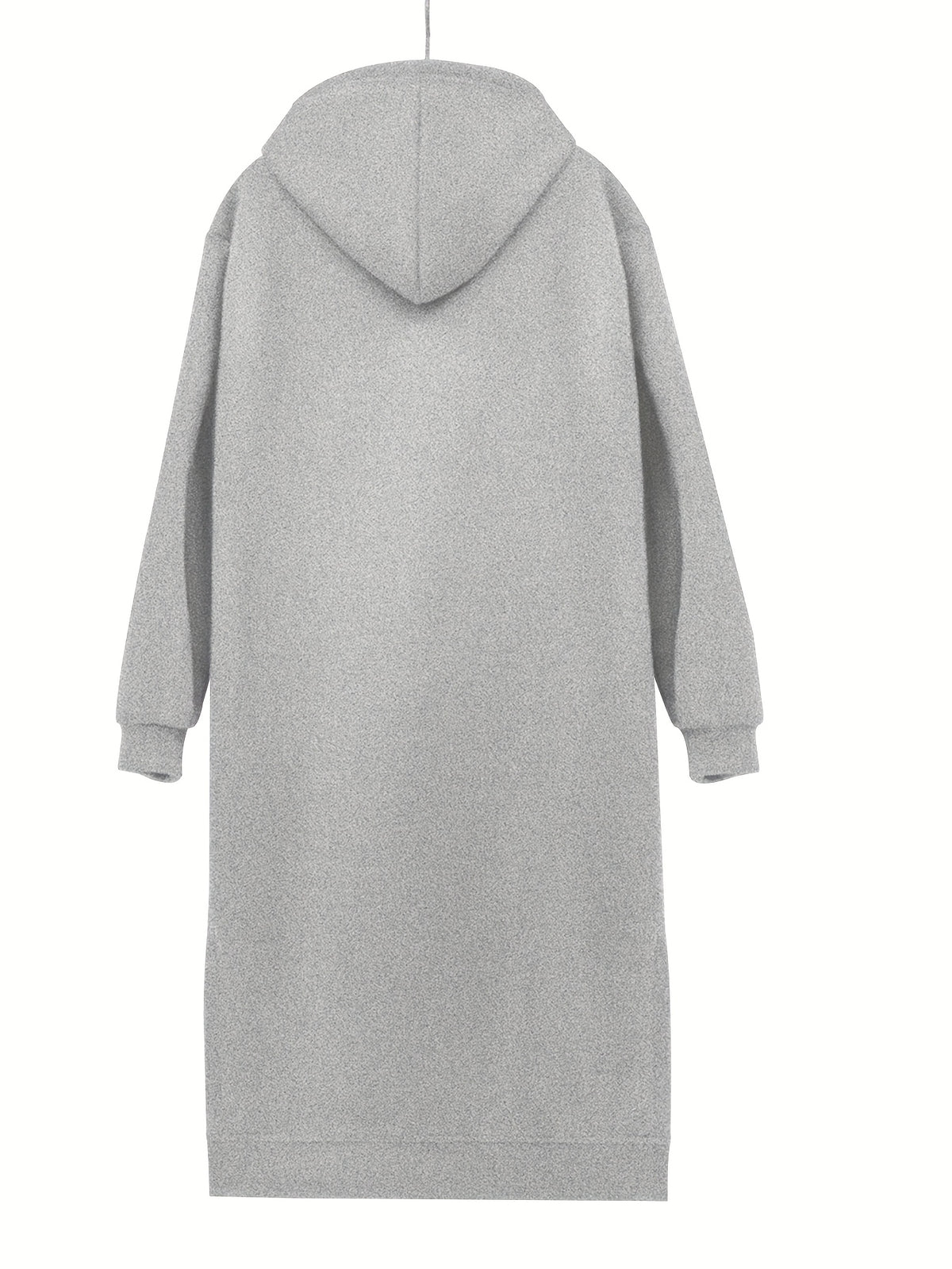Women's Pullover Hoodie Dress for Autumn and Winter - Grey