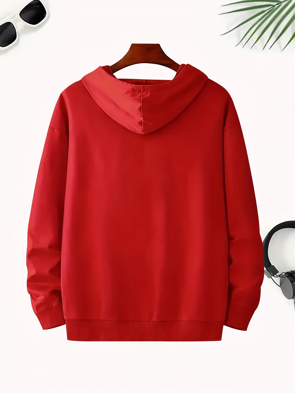 BROOKLYN NEW‑YORK Unisex Versatile Hoodie, Casual and Comfortable Long-Sleeve Pullover, Suitable for Spring, Autumn, and Winter - Red