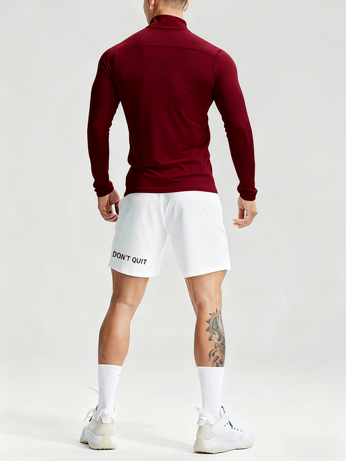 New Men'S Polo Shirt, Men'S Fashionable Trendy Print Polo Shirt, Half-Button Collar Polo Shirt, Suitable for Running, Gym, Cycling, Marathon And Other Sports Tops, Breathable And Non-Stuffy, Machine Washable - Burgundy