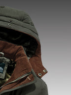 Cargo Jacket, Removable Hood Corduroy Lining Multi-Zipper Pockets, Warm Casual Top Jacket, Western Trendy Outerwear. Men'S Fashion Winter Mid-Length Fleece-Lined Thick Jacket, Men'S Work Practical Jacket - Green
