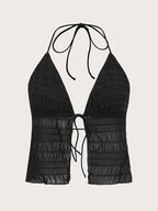 Women'S Fashion Elegant Casual Mesh Cami - Black
