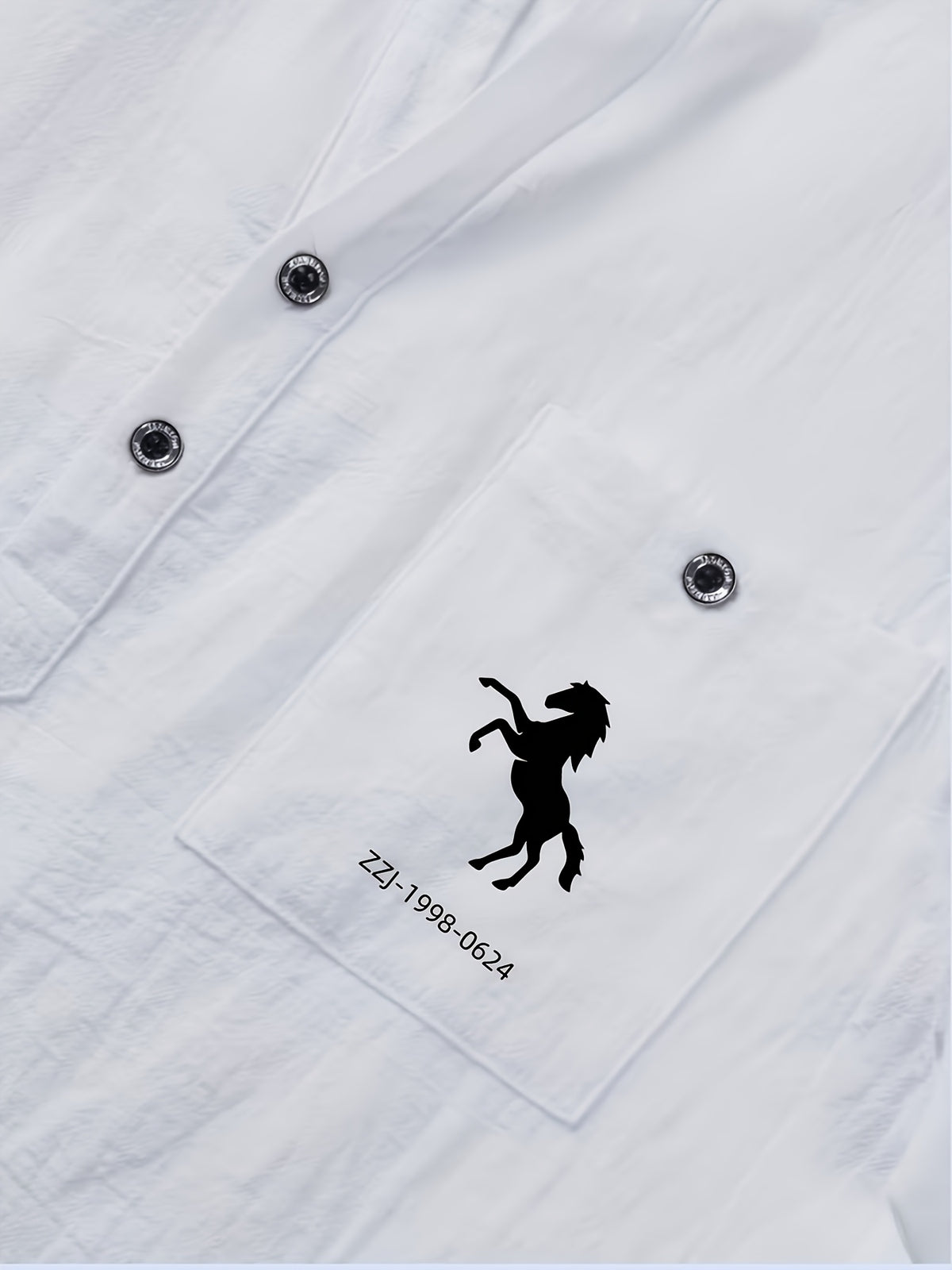 [Shule Shui OBM]New Men's Casual Henley Shirt Suitable for Parties and Dates - White