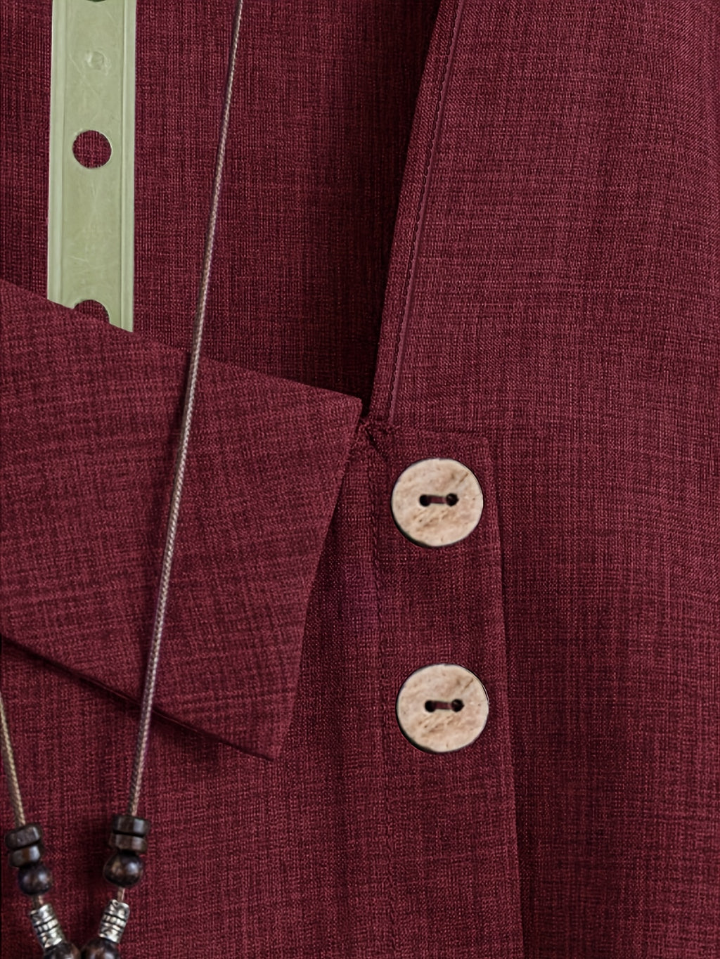 Women'S Solid Fashion Shirt for Summer - Burgundy